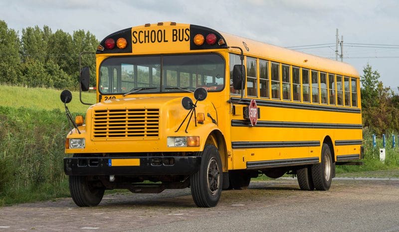 schoolbus schoolreisje