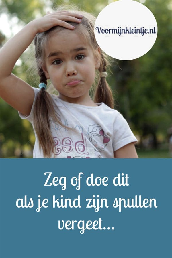 kind vergeet spullen