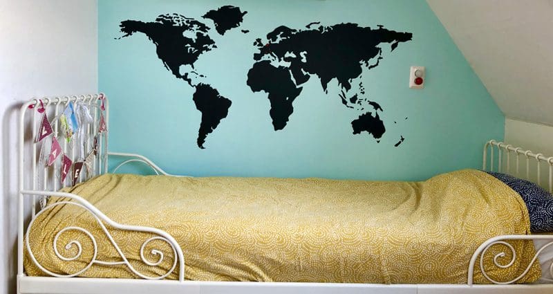 muursticker wereldkaart