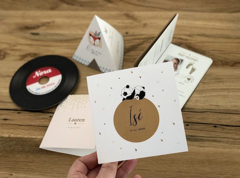 kunst geboortekaartjes trends