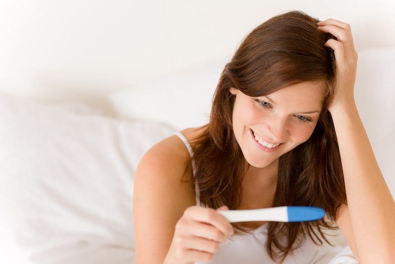 zwangerschapstest positief gedachten