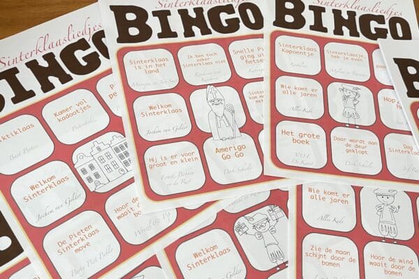 sinerklaasliedjes bingo