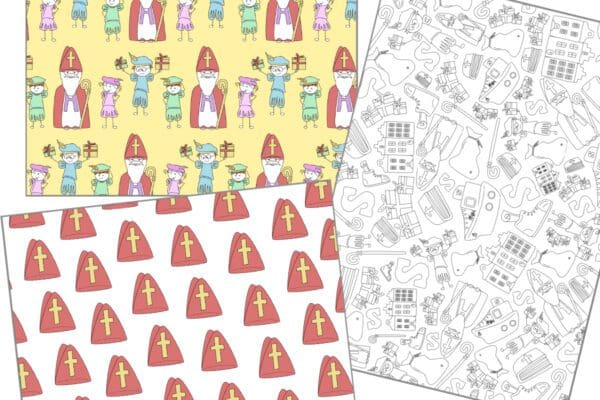 sinterklaas inpakpapier printen