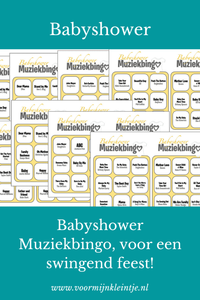 Babyshower Muziekbingo