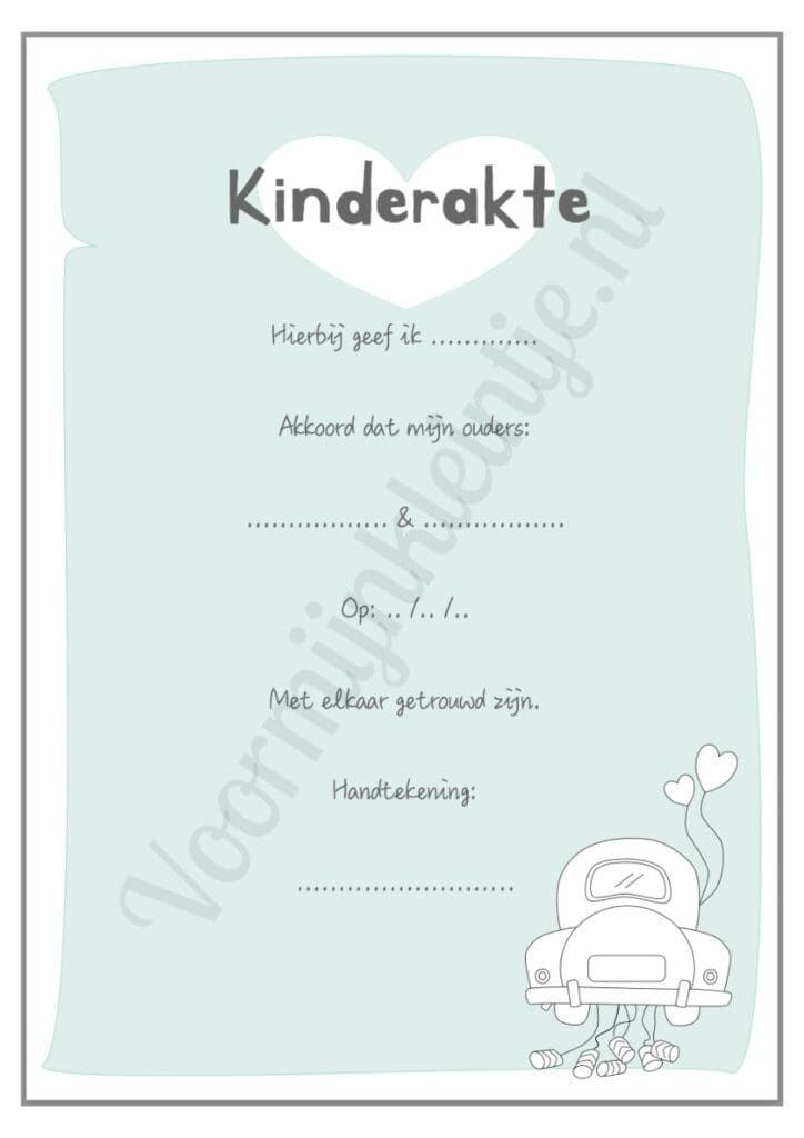 kinderakte trouwen