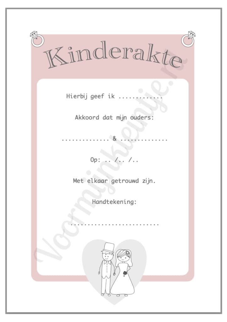 kinderakte trouwen